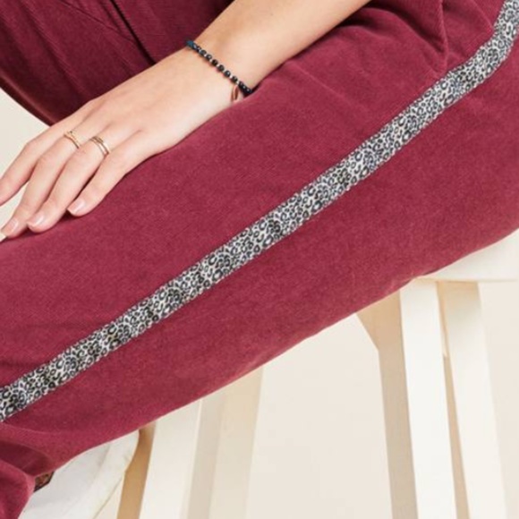 NWT SUNDRY LEOPARD-STRIPED CORDUROY TROUSERS - Picture 3 of 3